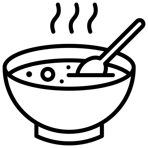A bowl of soup icon