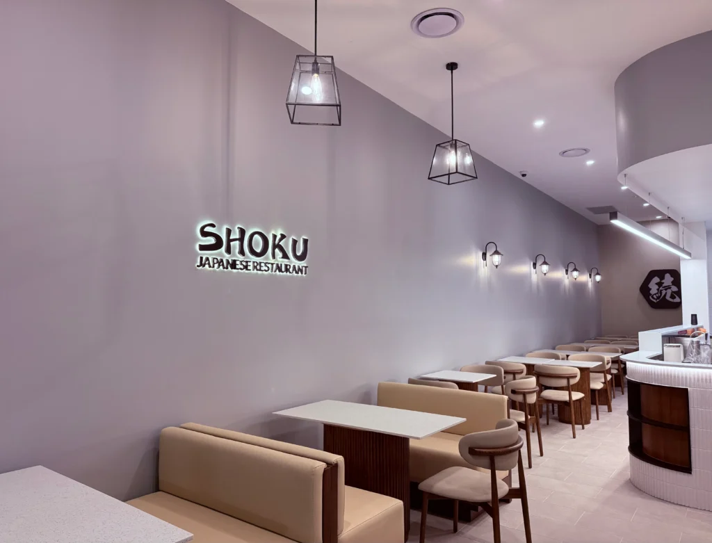 Seating at Shoku Japanese Restaurant
